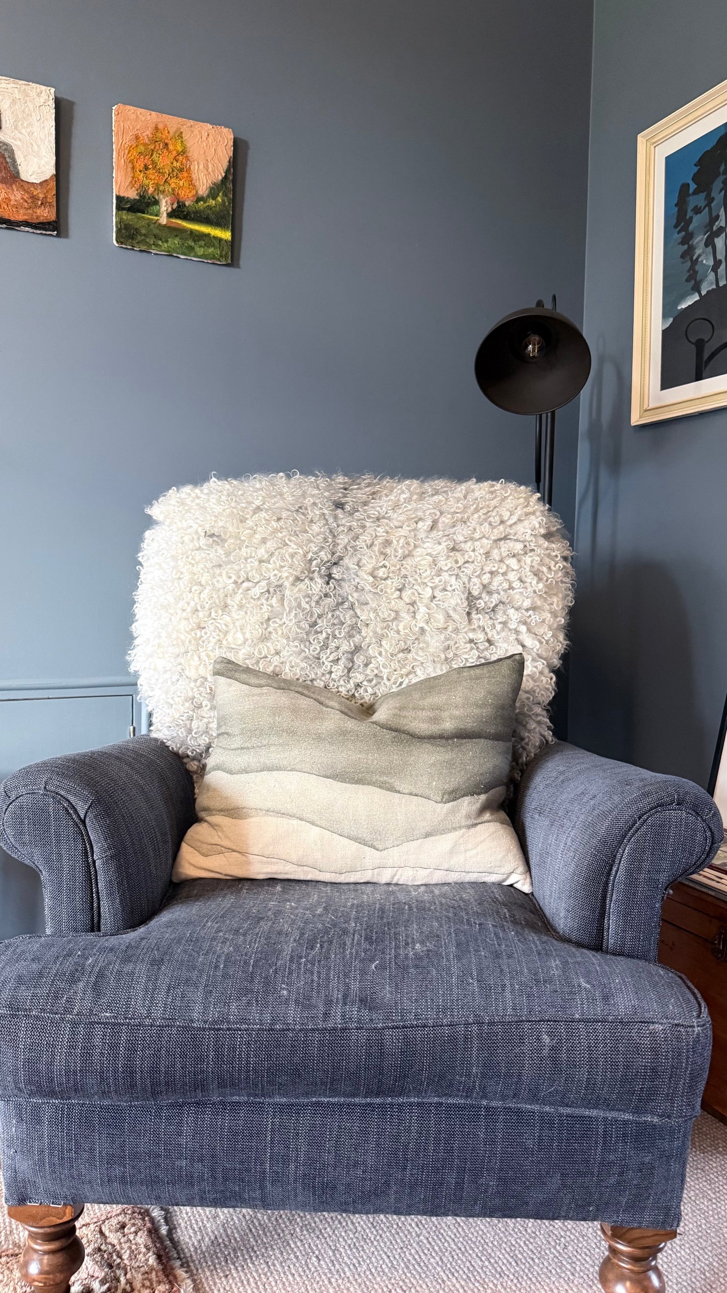 
                  
                    Gotland Sheepskin Rug, White/Silver, Long Wool
                  
                