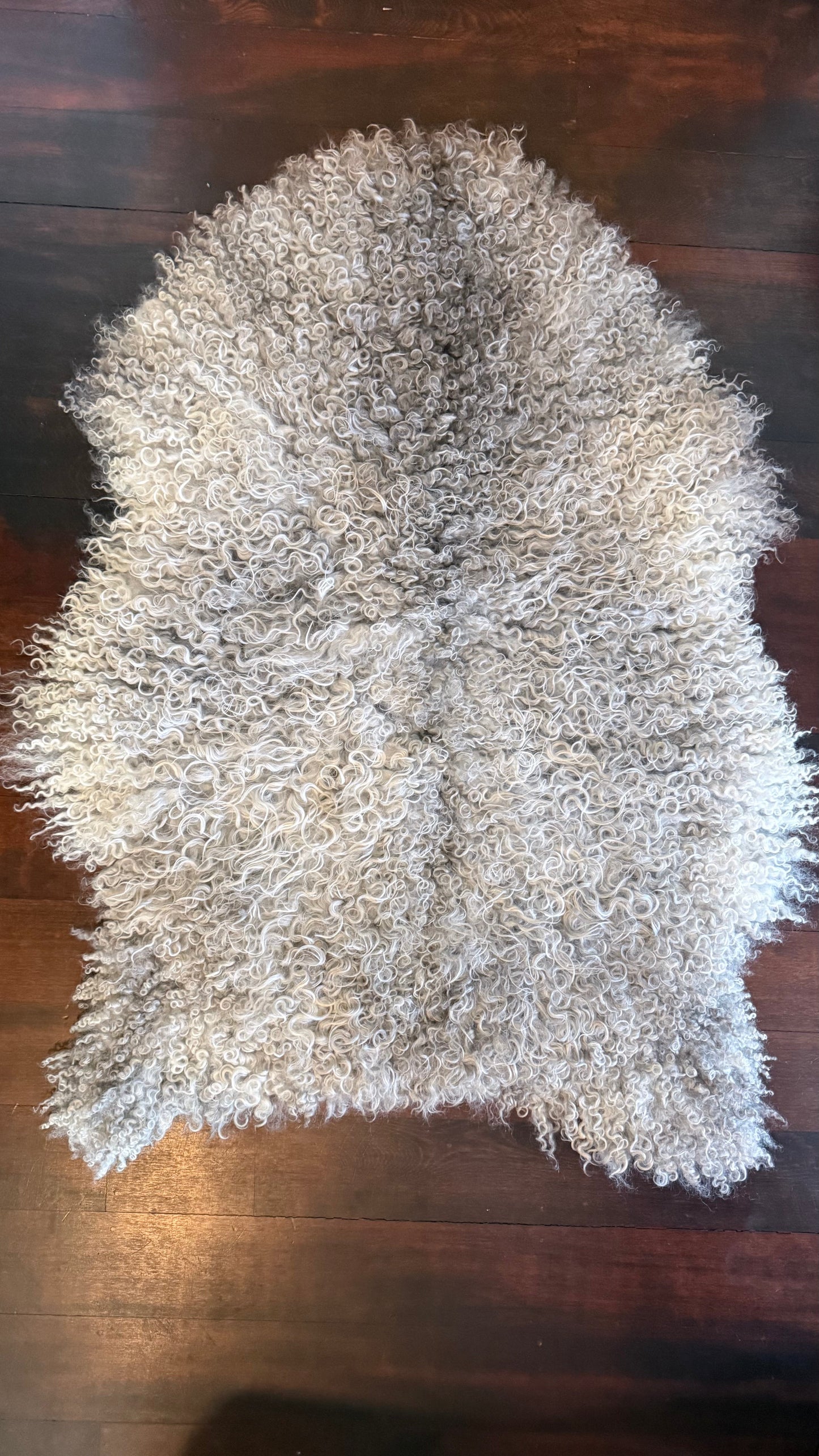 
                  
                    Gotland Sheepskin Rug, White/Silver, Long Wool
                  
                