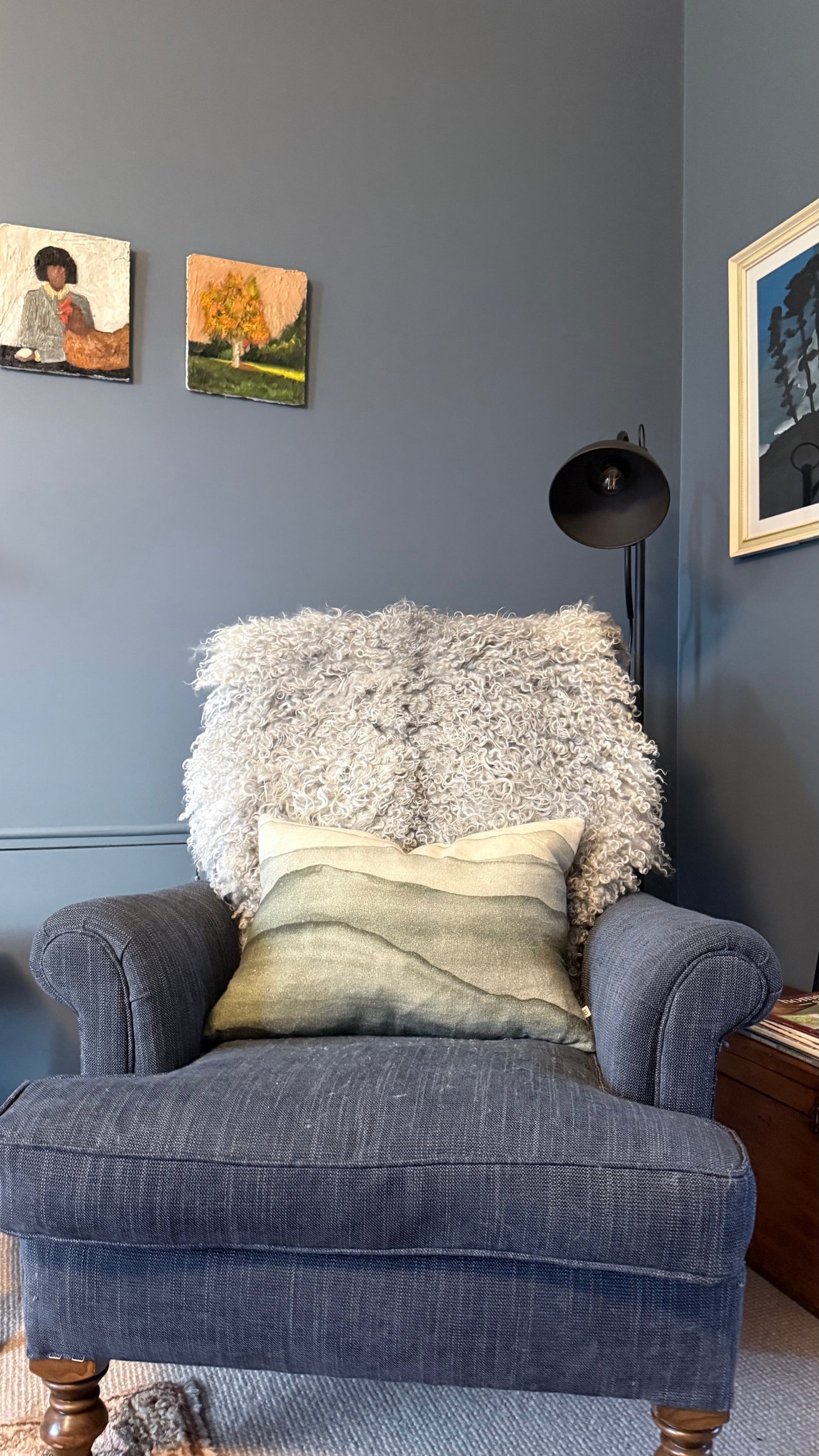 
                  
                    Gotland Sheepskin Rug, White/Silver, Long Wool
                  
                
