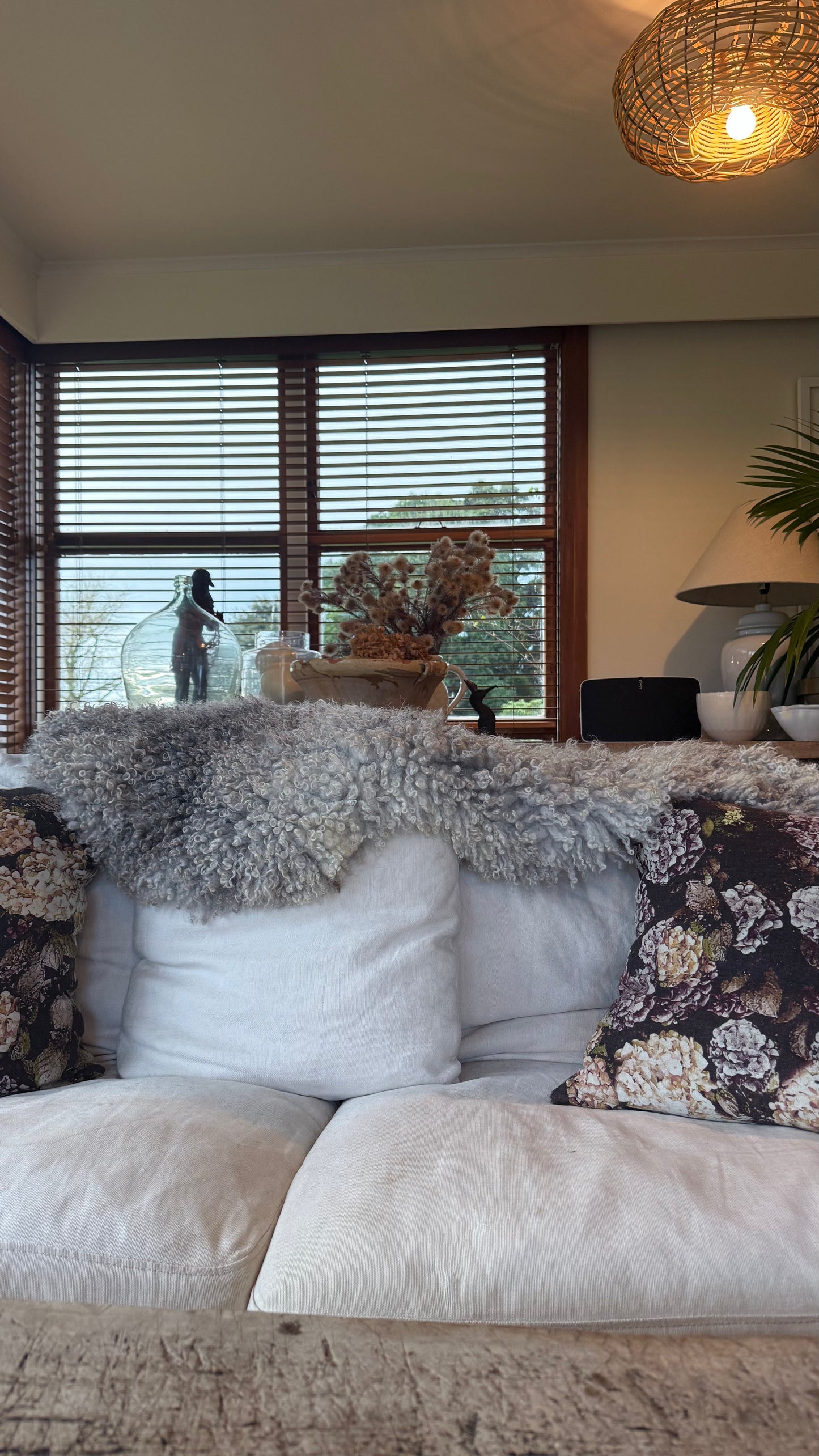 
                  
                    Gotland Sheepskin Rug, White/Light Grey, Long Wool
                  
                