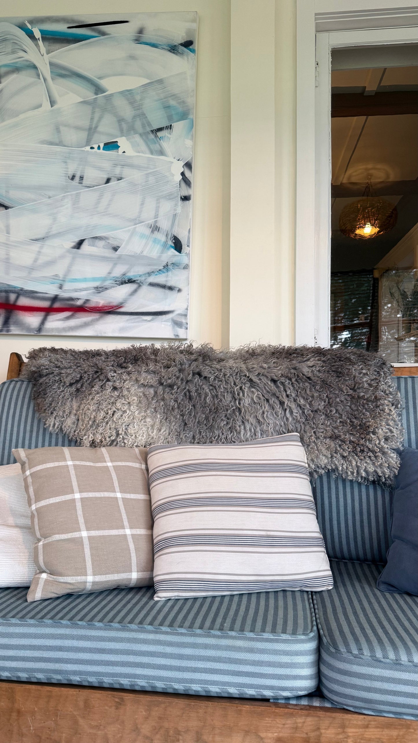Gotland Sheepskin Rug, Light Grey/Silver, Long Wool