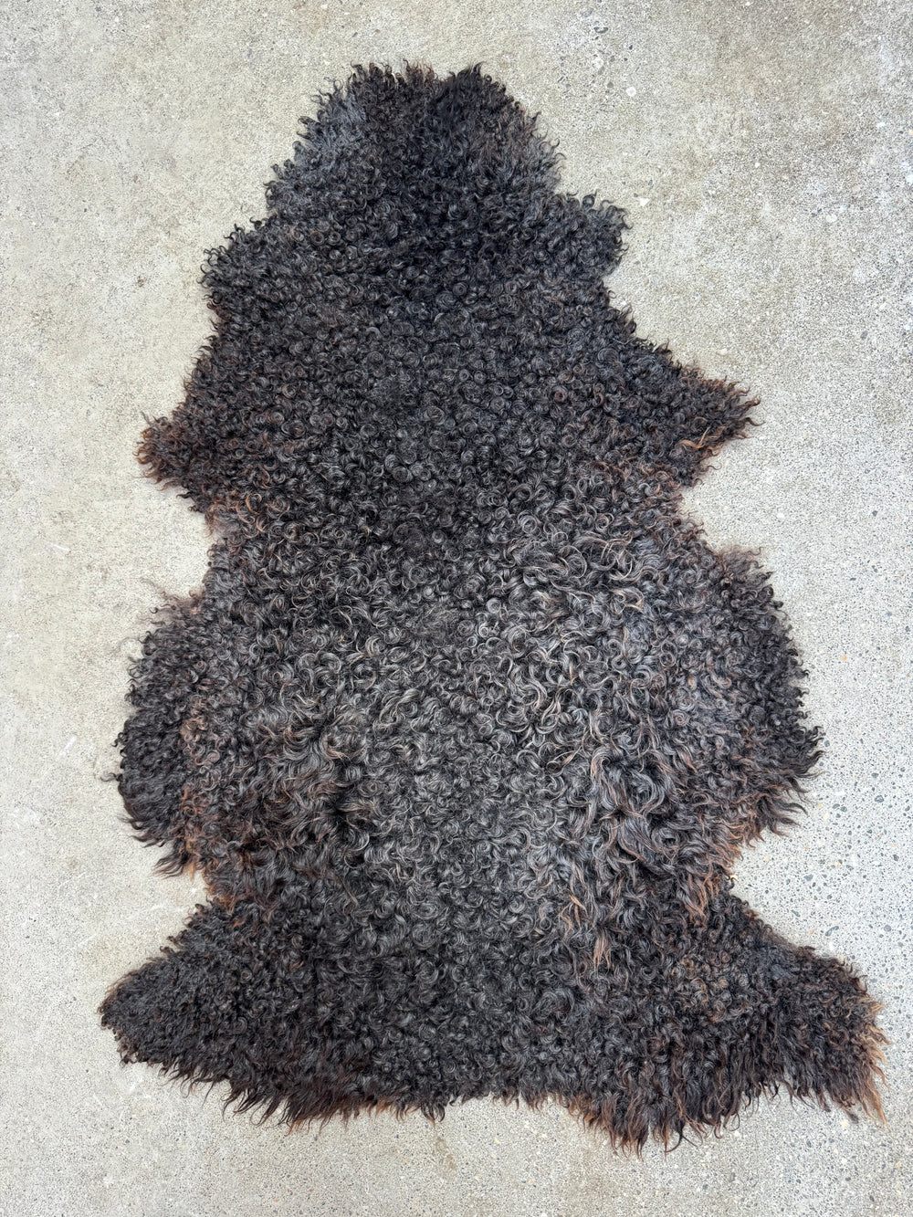 Gotland Sheepskin Rug Black/Brown