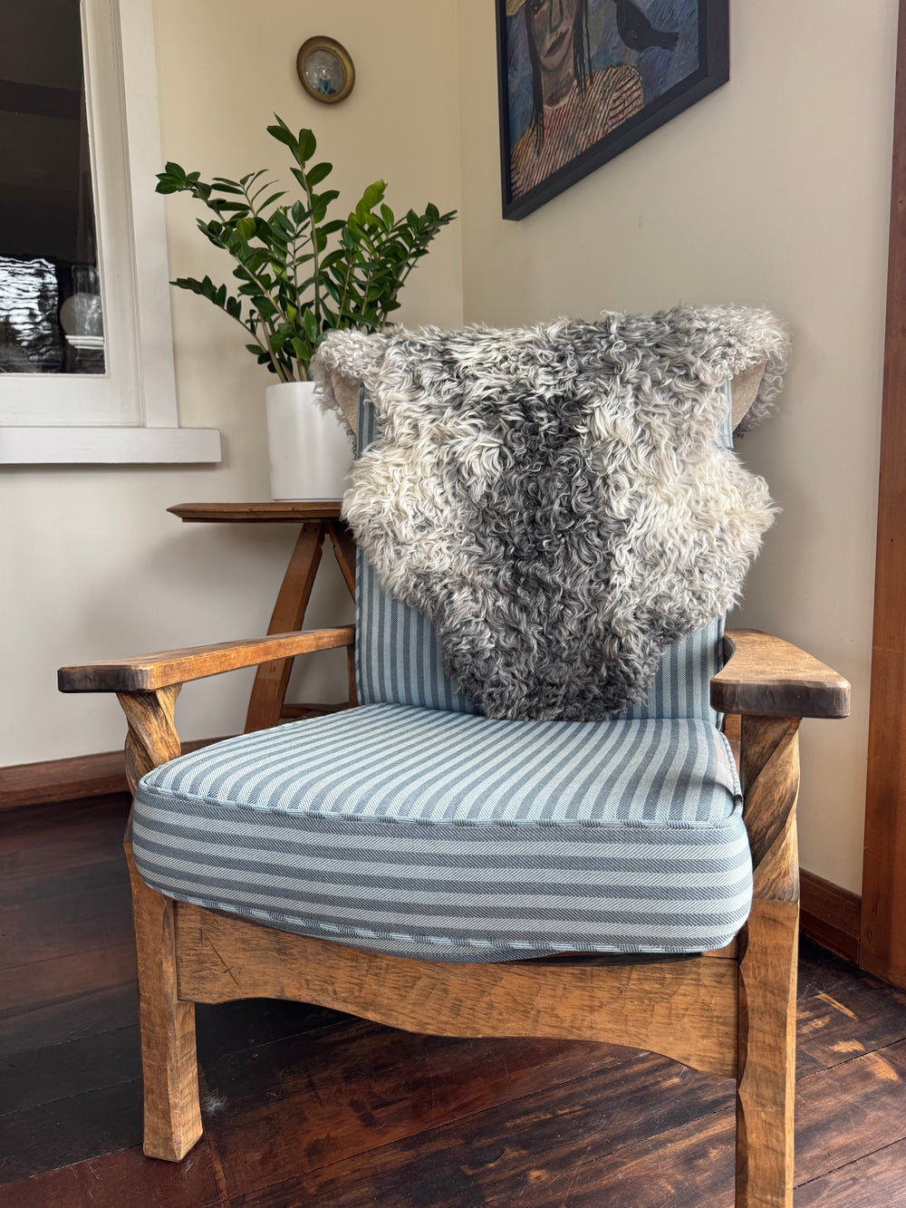Gotland Sheepskin Rug White/Silver Grey Long Wool