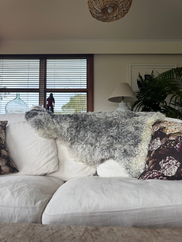 
                  
                    Gotland Sheepskin Rug White/Silver Grey Long Wool
                  
                