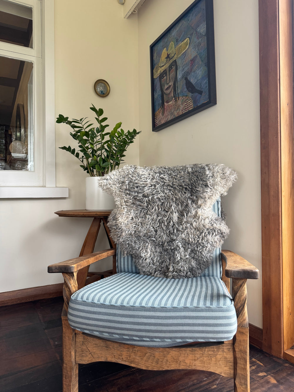 Gotland Sheepskin Rug Silver Grey Long Wool