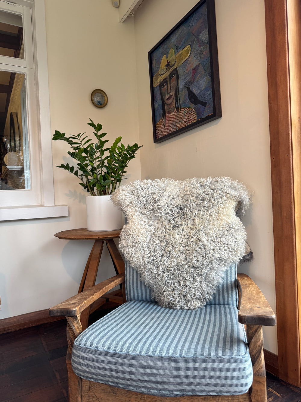 Gotland Sheepskin Rug White Long Wool