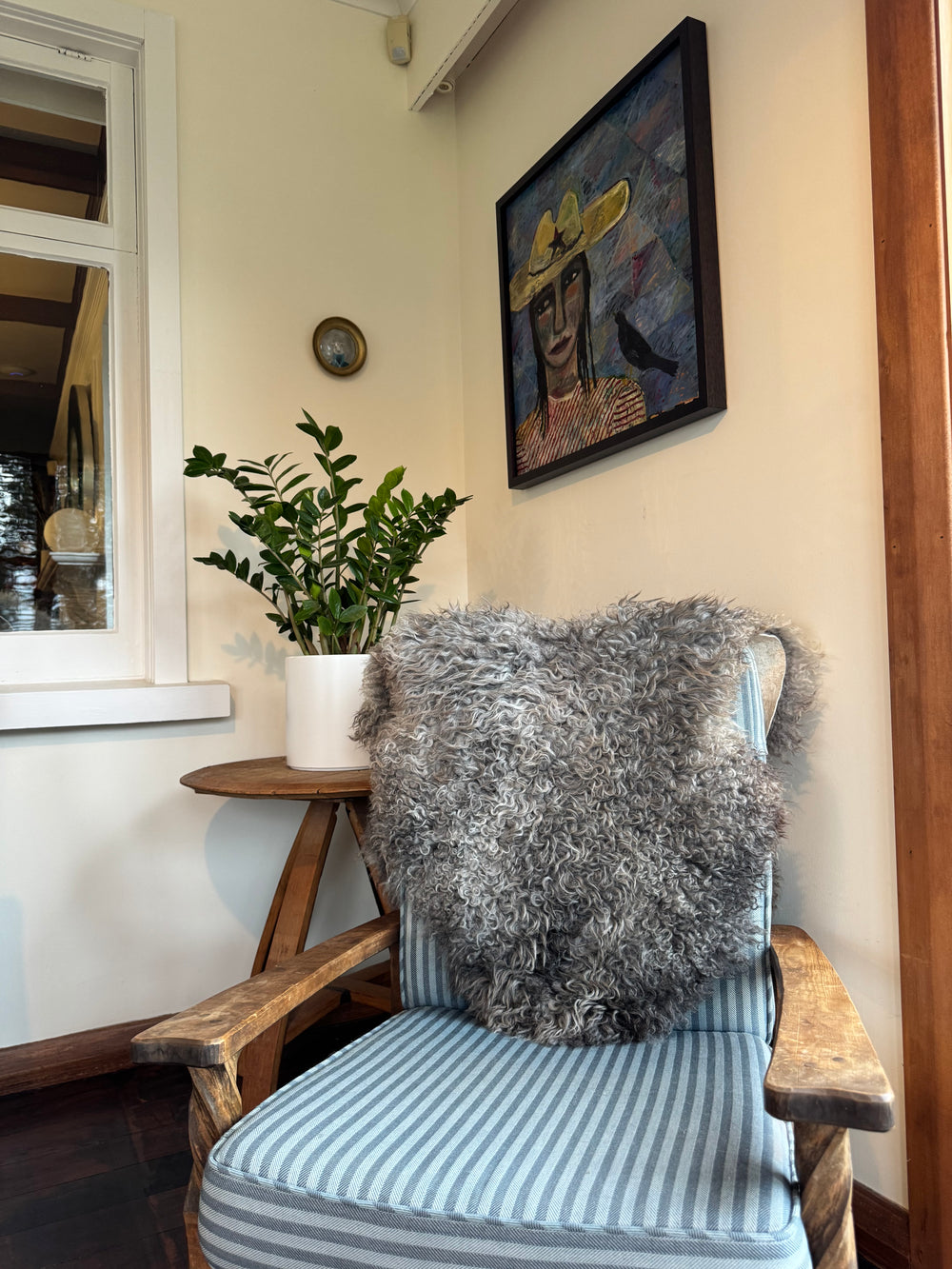 Gotland Sheepskin Rug Mid Grey Long Wool