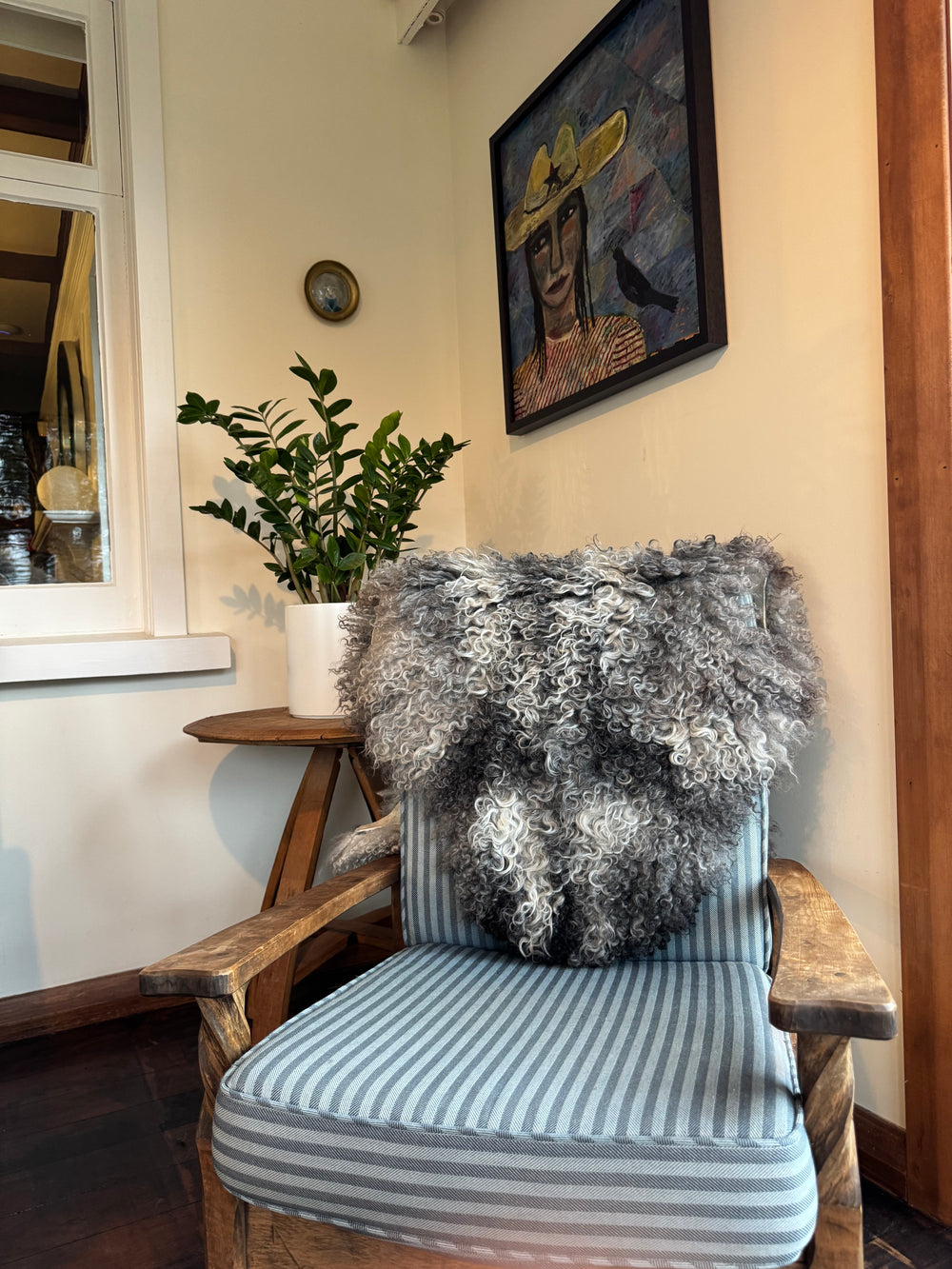 Gotland Sheepskin Rug Mid/Dark Grey Long Wool