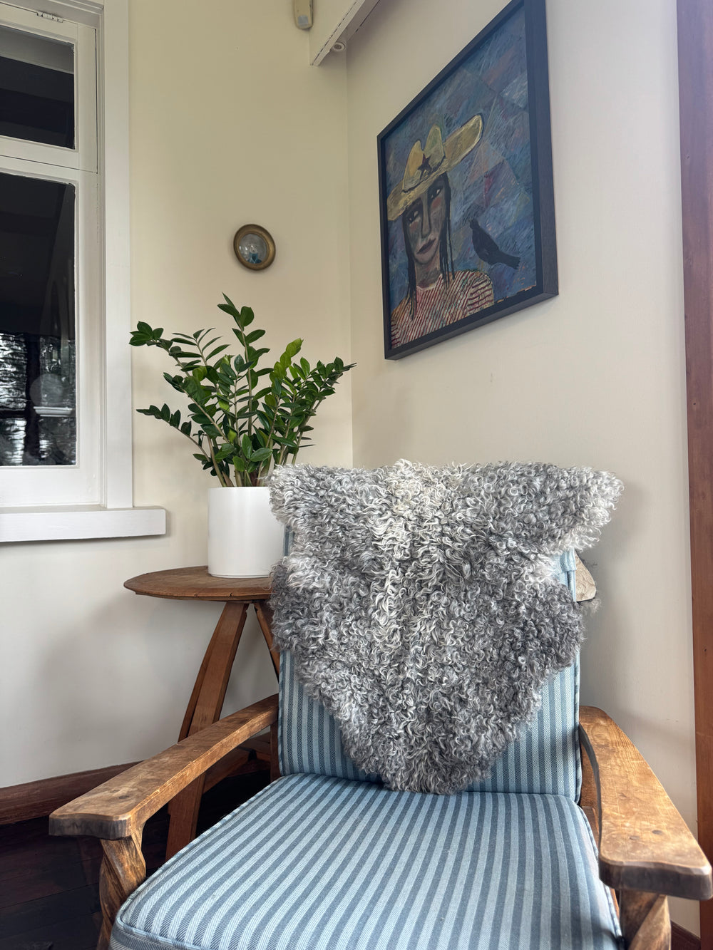 Gotland Sheepskin Rug Mid Grey Short Wool
