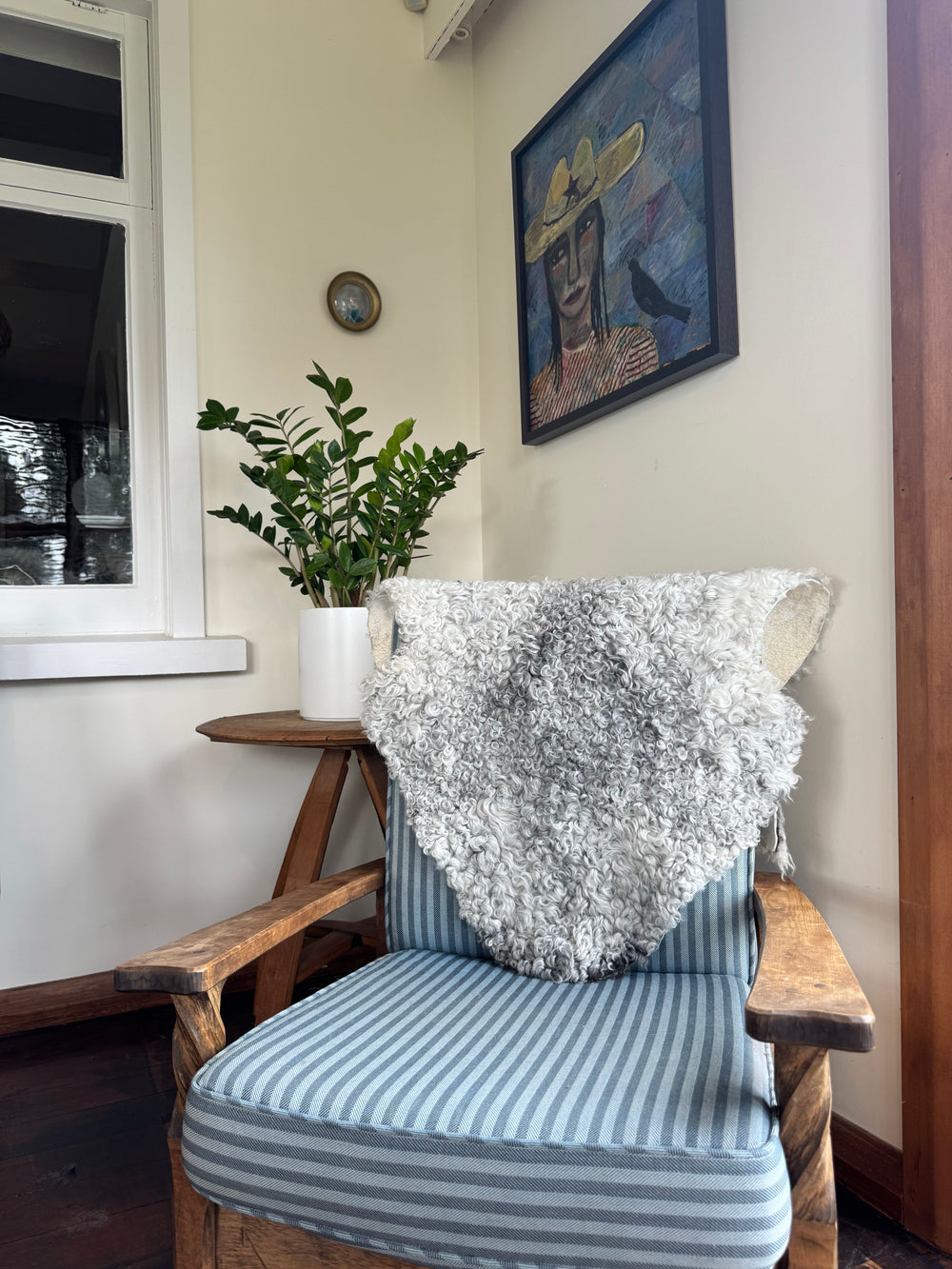 Gotland Sheepskin Rug White/Light Grey Short Wool