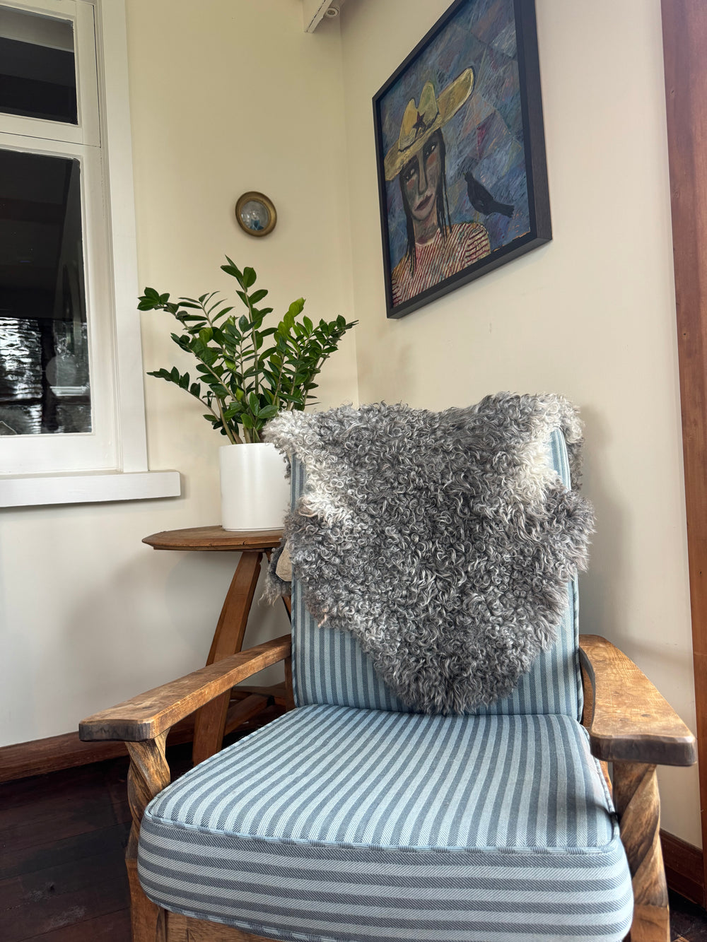 Gotland Sheepskin Rug Mid/Dark Grey Short Wool