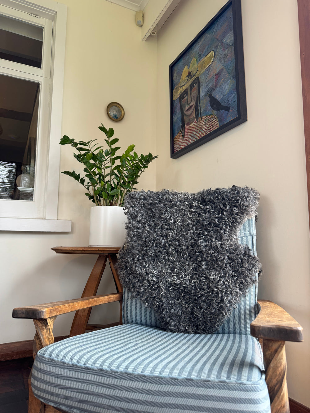 Gotland Sheepskin Rug Dark Grey Short Wool