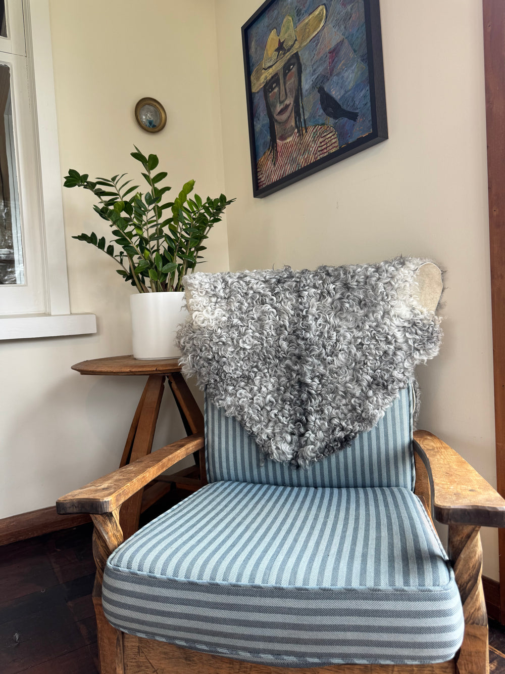 Gotland Sheepskin Rug Light Grey Short Wool