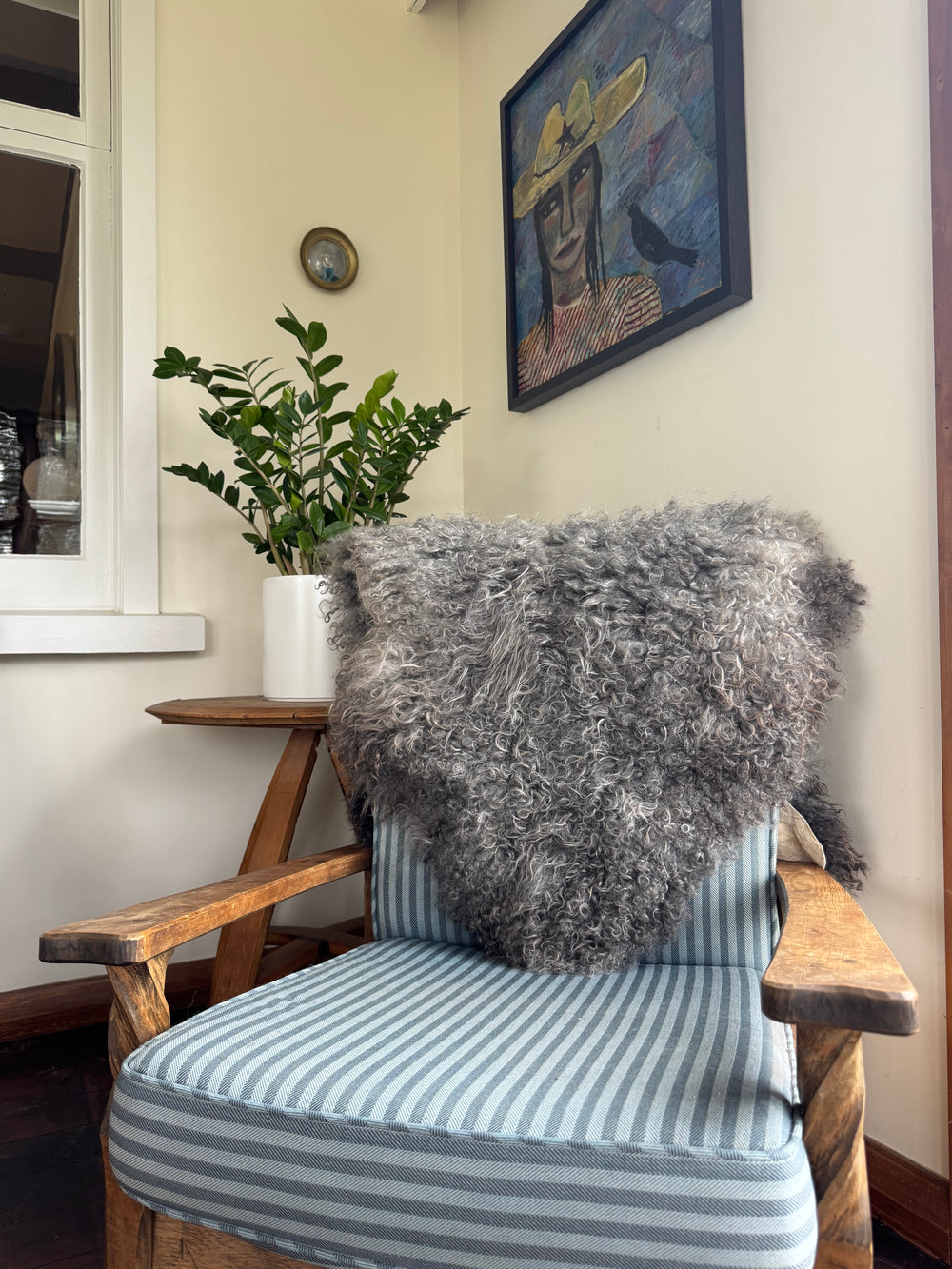 Gotland Sheepskin Rug Mid Grey Long Wool