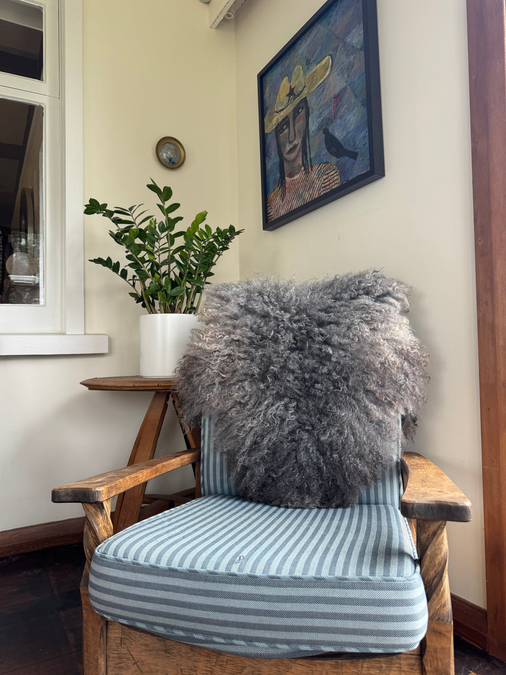 Gotland Sheepskin Rug Mid Grey Long Wool