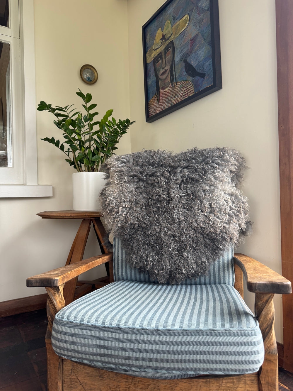 Gotland Sheepskin Rug Mid Grey Long Wool