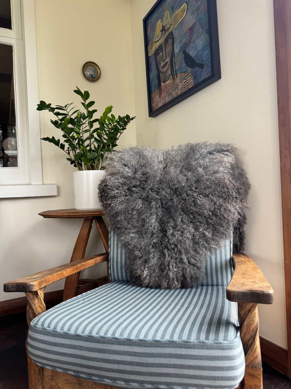 Gotland Sheepskin Rug Mid Grey Long Wool