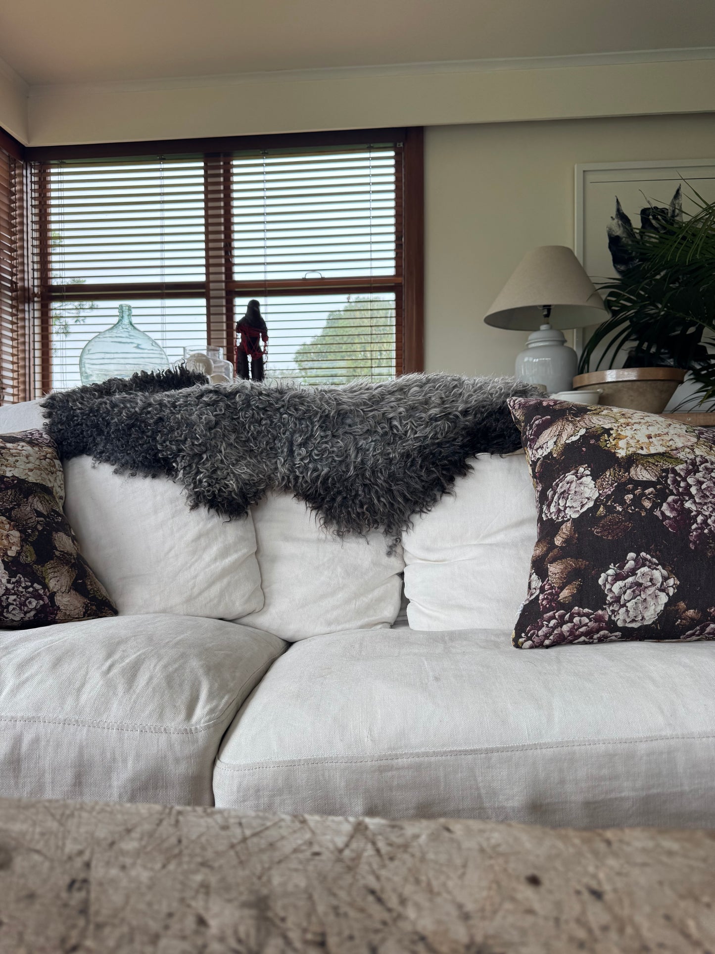
                  
                    Gotland Sheepskin Rug Silver/Dark Grey Long Wool
                  
                