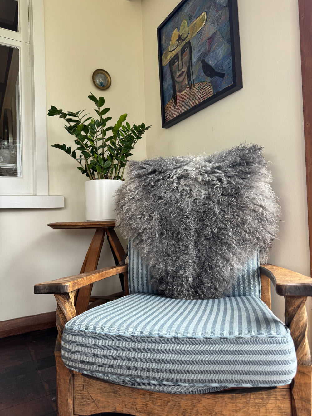 Gotland Sheepskin Rug Mid Grey Long Wool