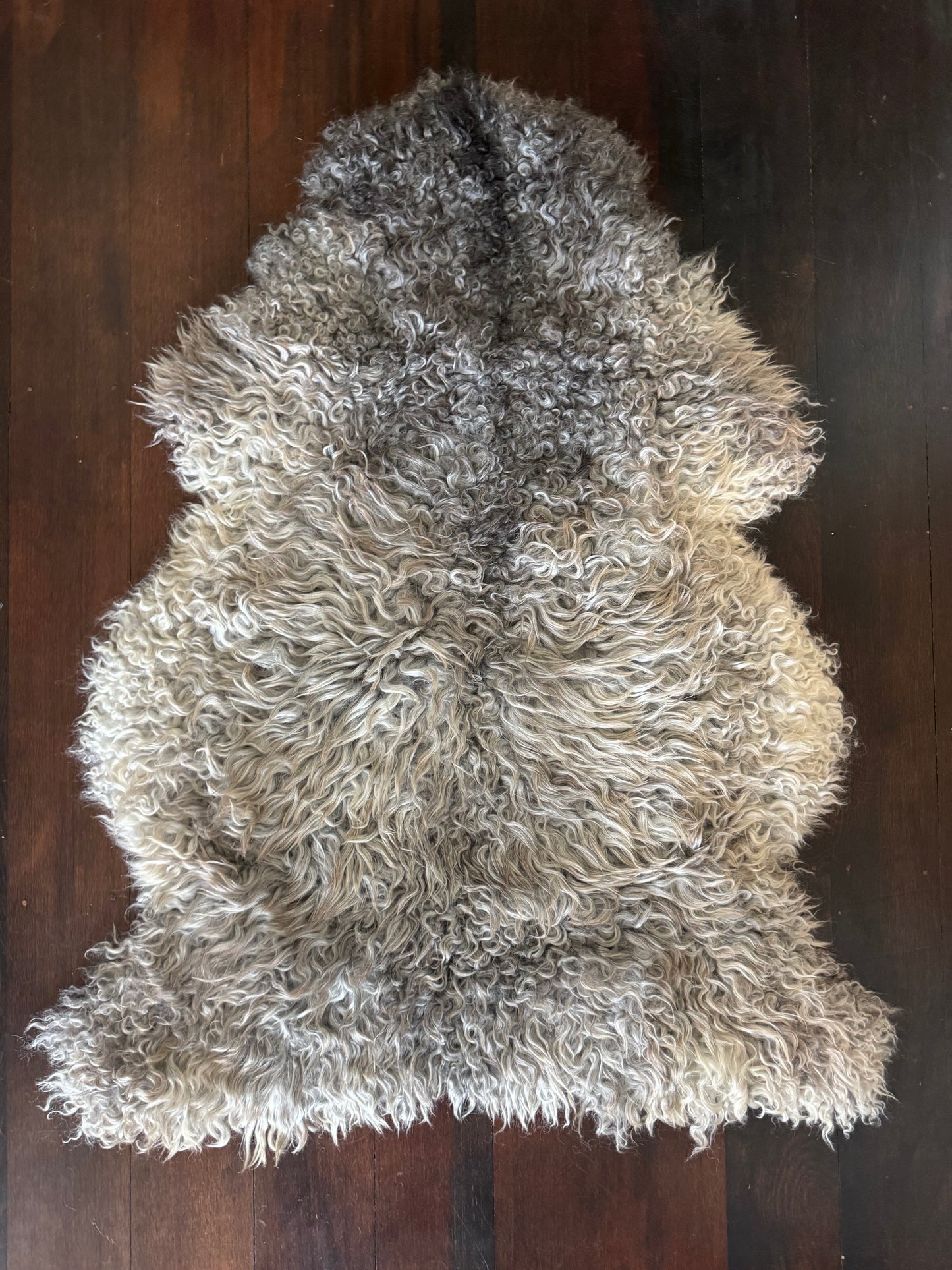 
                  
                    Gotland Sheepskin Rug Mottled Silver Long Wool
                  
                