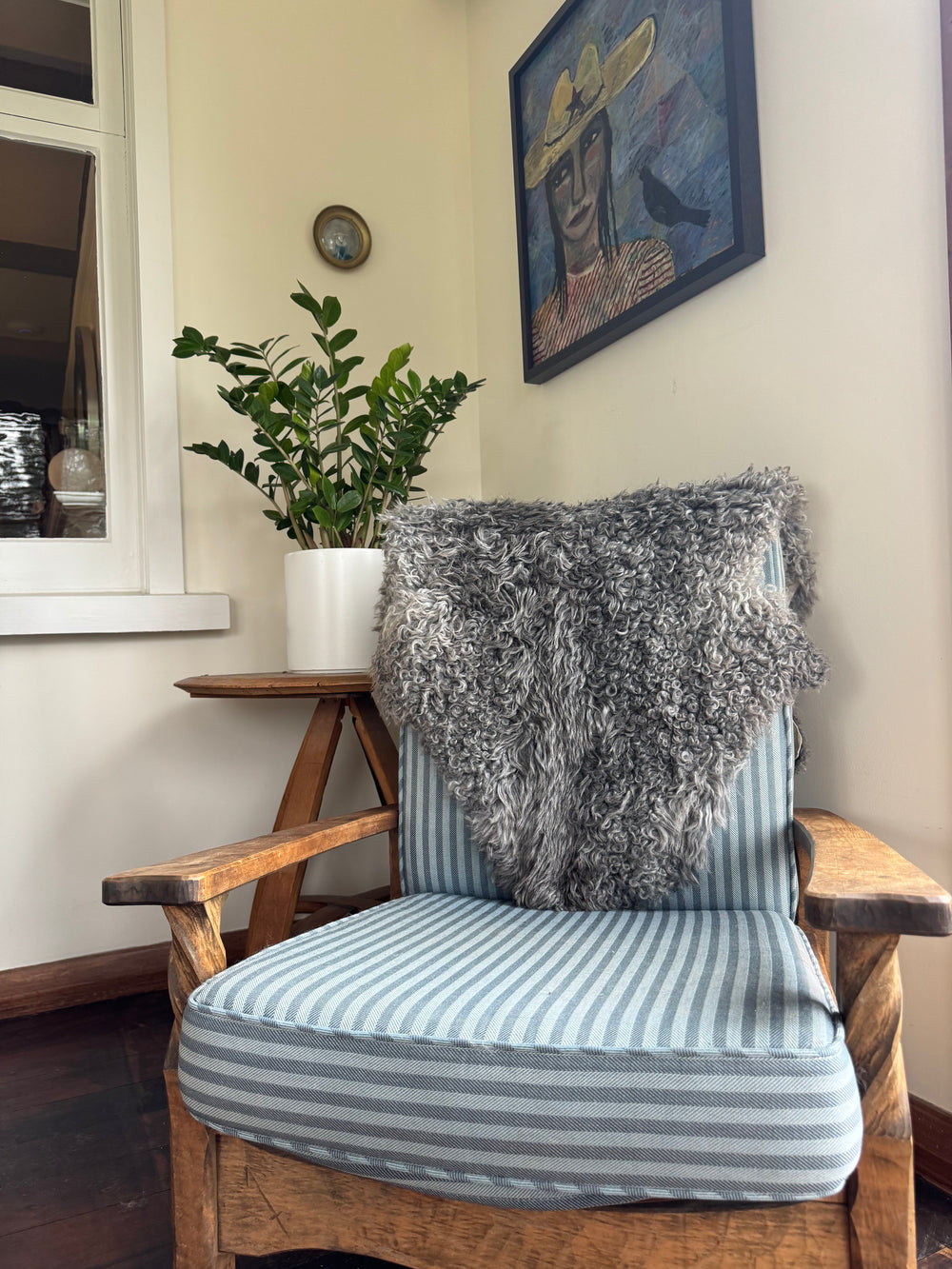 Gotland Sheepskin Rug Silver/Mid Grey Short Wool