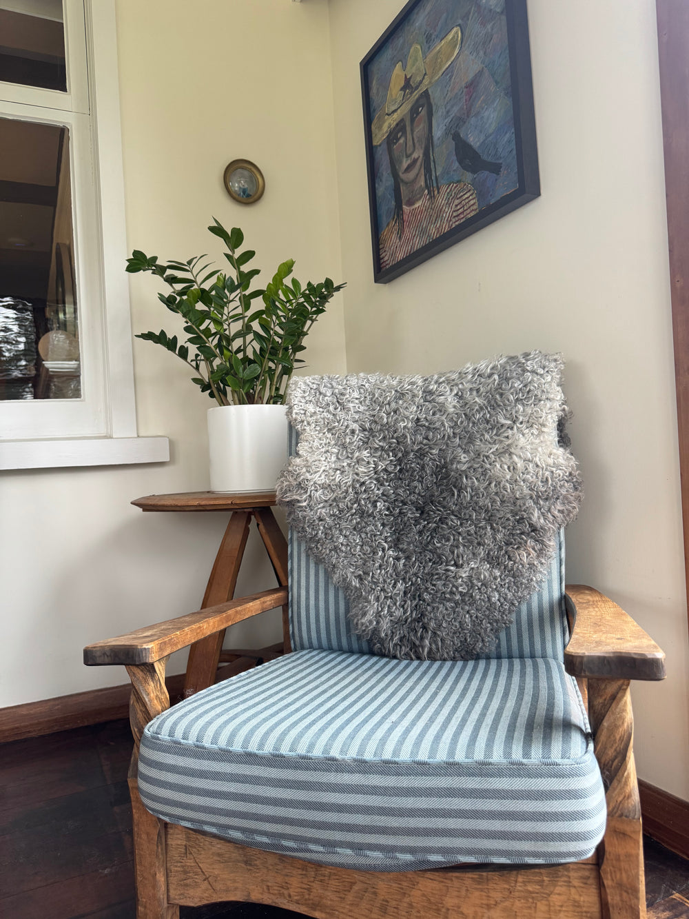 Gotland Sheepskin Rug Light/Mid Grey Short Wool