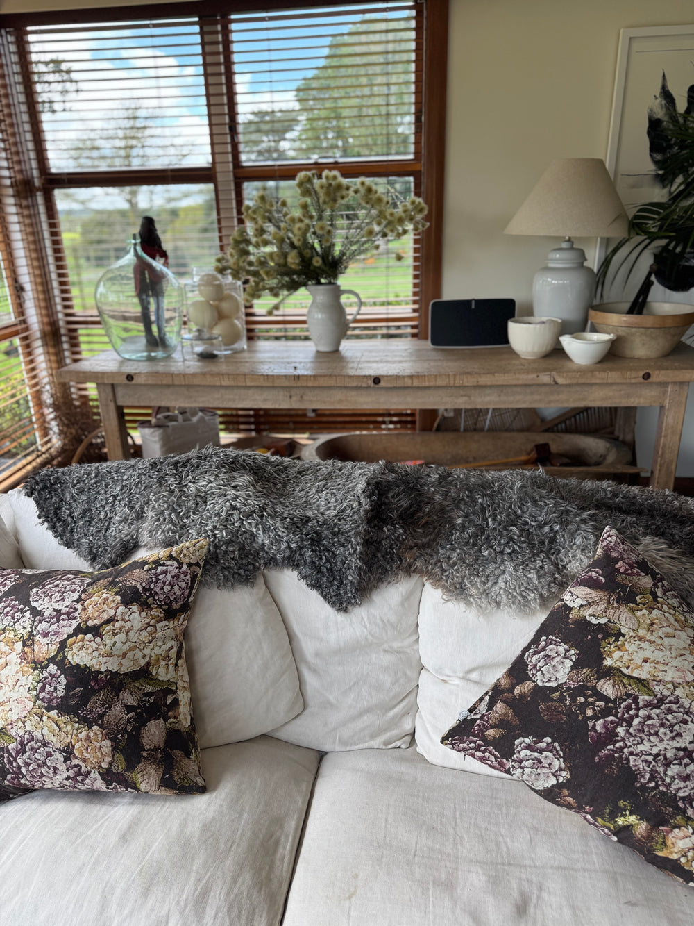 Gotland Double Sheepskin Rug Mid Grey