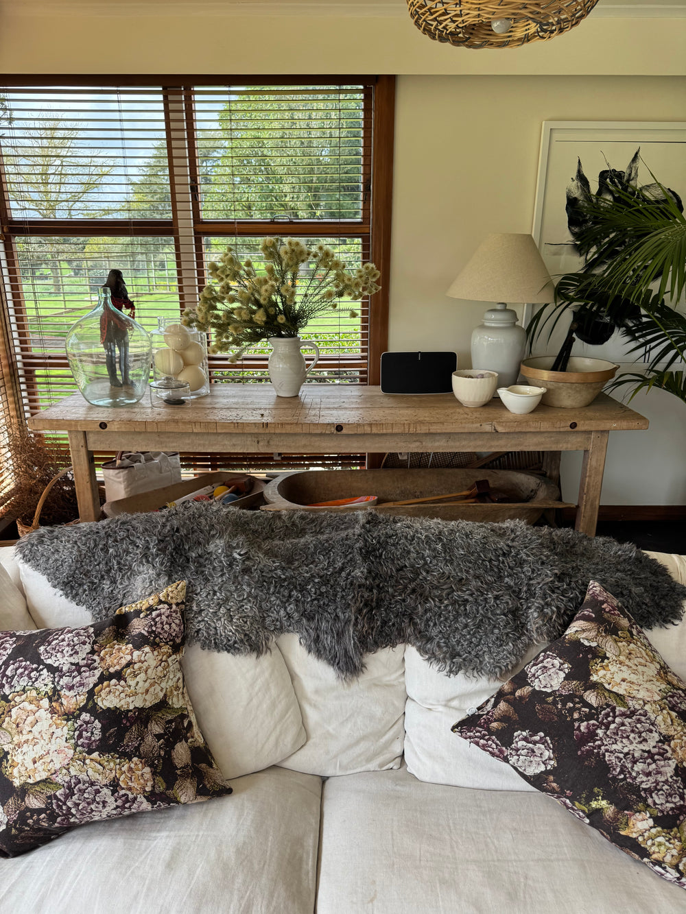 Gotland Double Sheepskin Rug Mid/Dark Grey