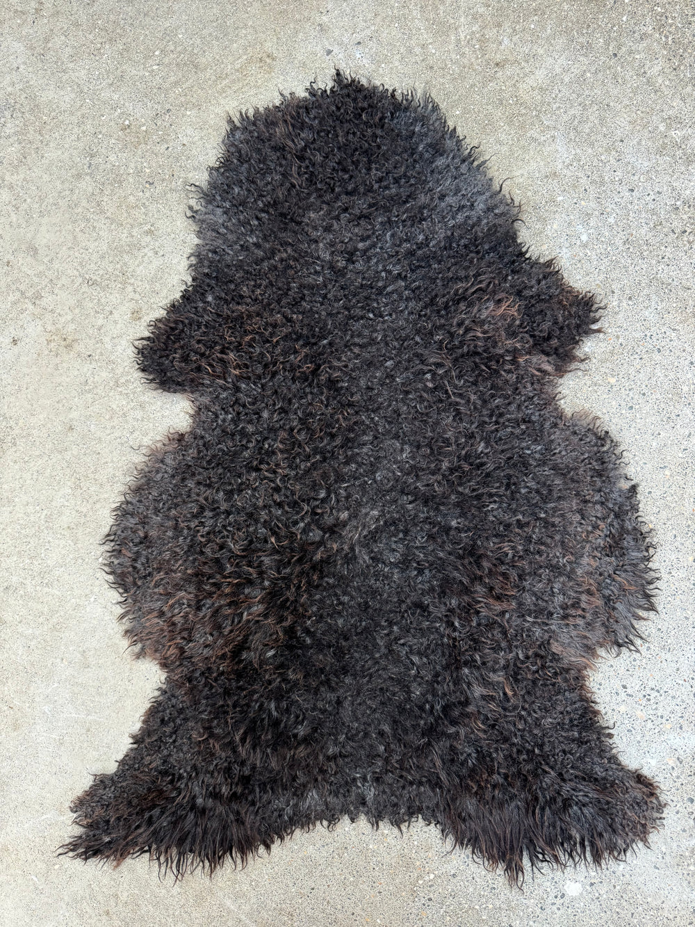 Gotland Sheepskin Rug Dark Grey/Black