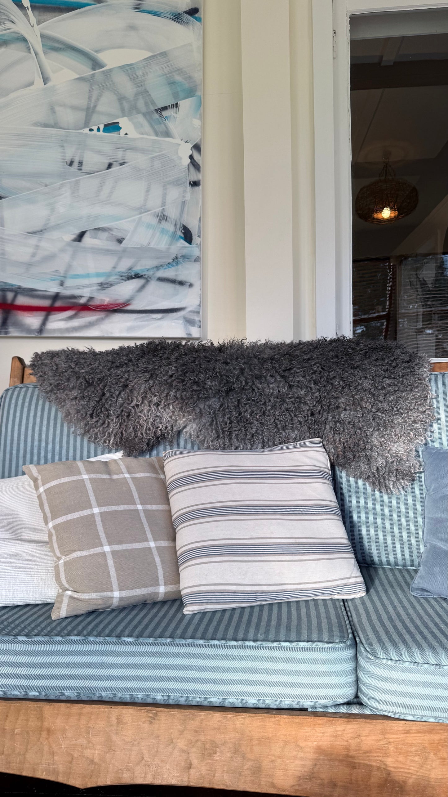 Gotland Sheepskin Rug, Mid/Dark Grey, Long Wool