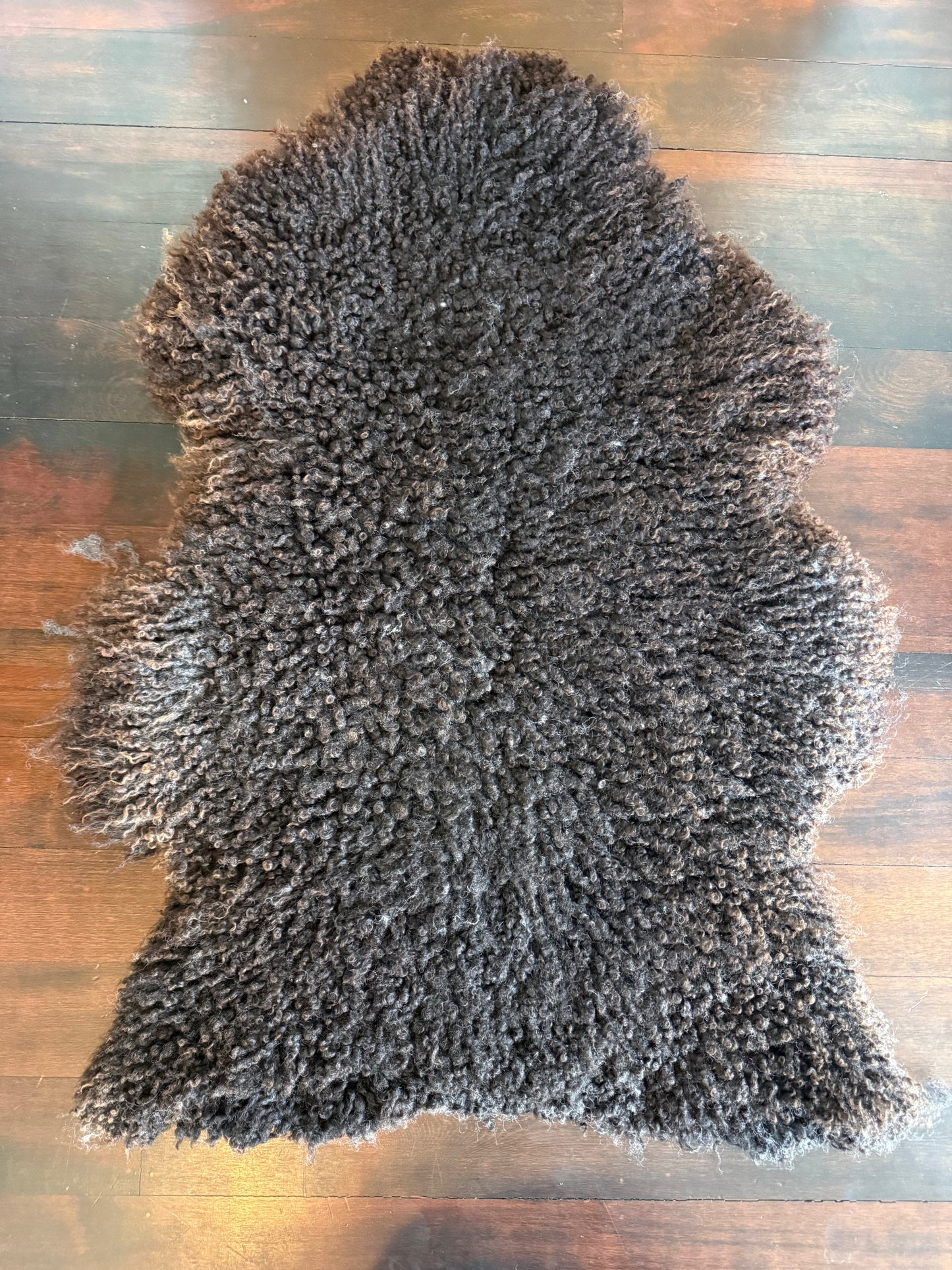 
                  
                    Gotland Sheepskin Rug, Black/Brown, Long Wool
                  
                
