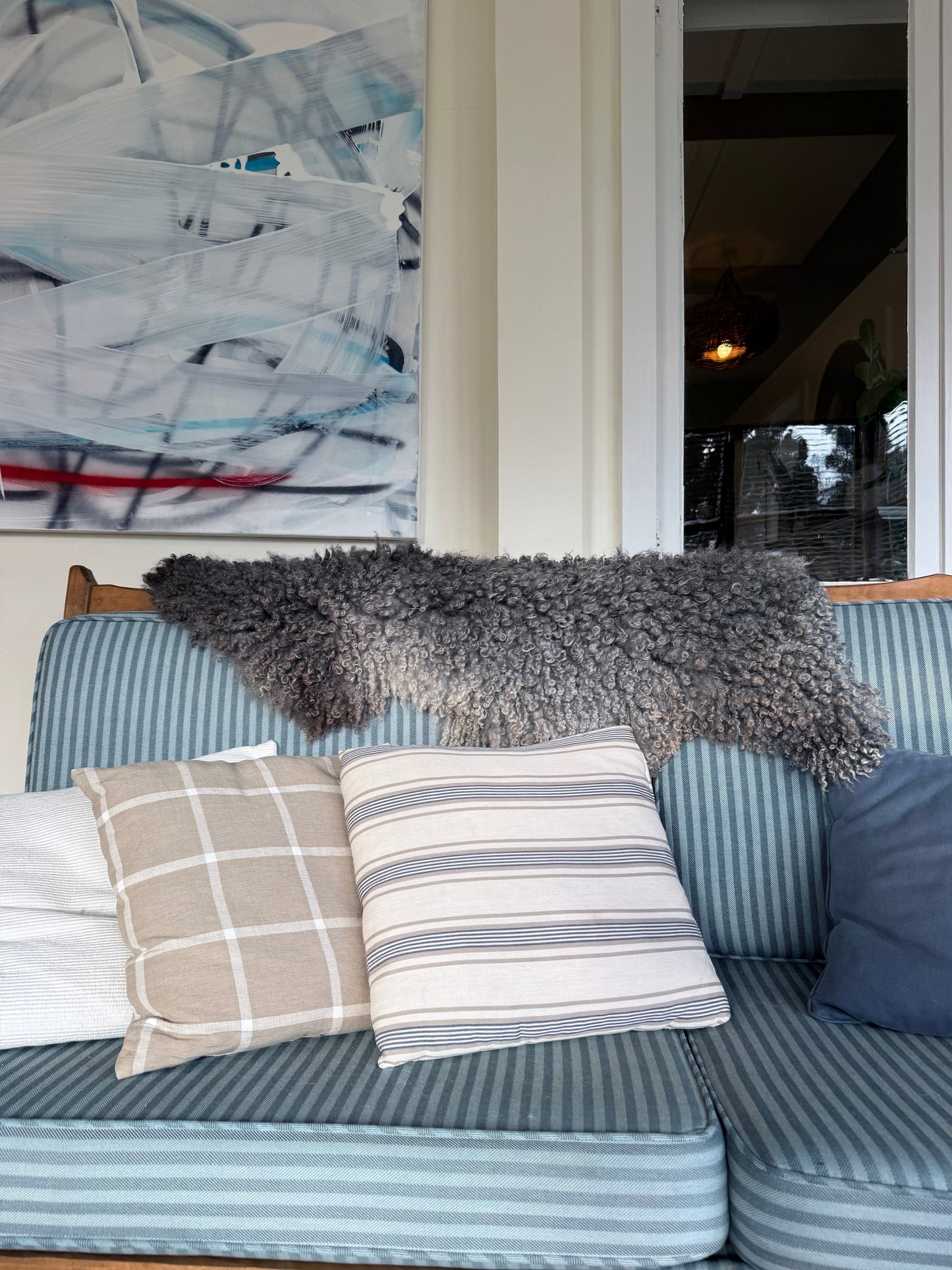 Gotland Sheepskin Rug, Mid Grey, Long Wool