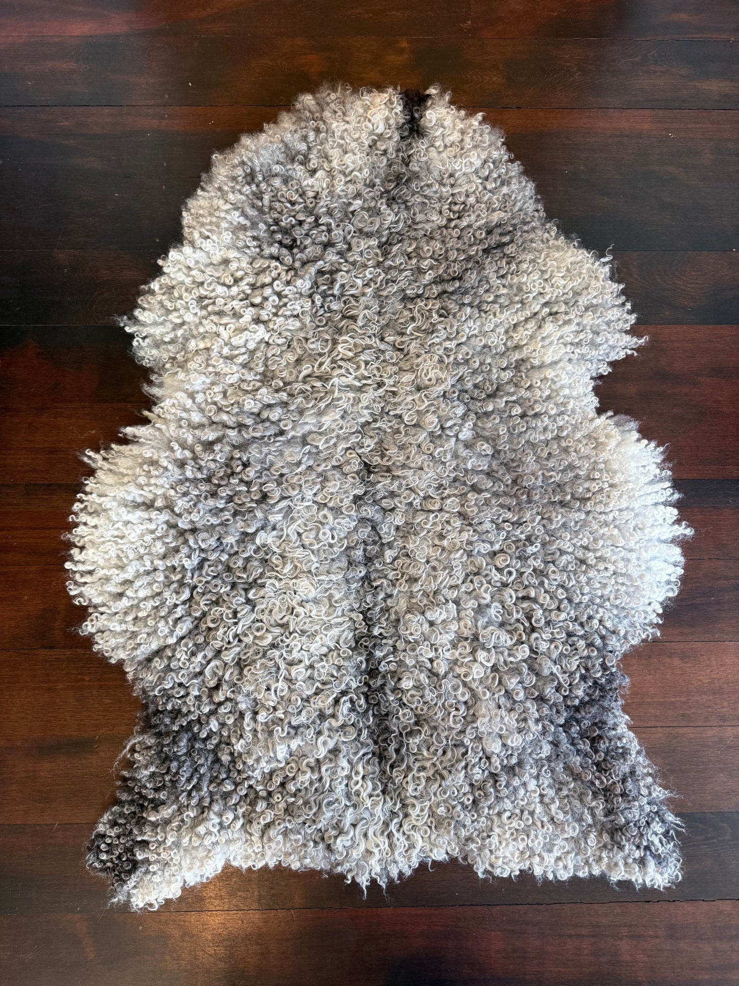 
                  
                    Gotland Sheepskin Rug, White/Silver, Long Wool
                  
                
