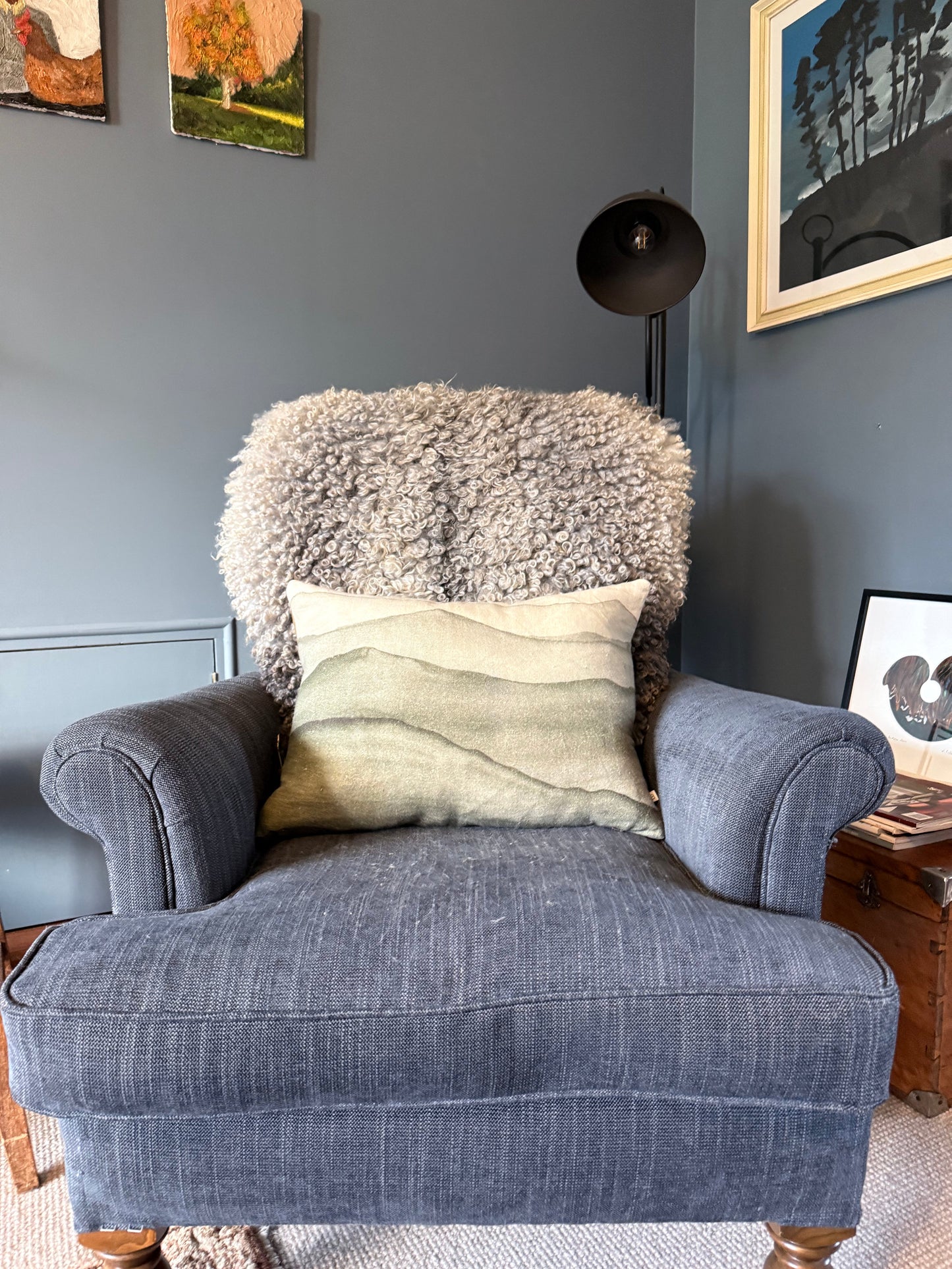 
                  
                    Gotland Sheepskin Rug, White/Silver, Long Wool
                  
                