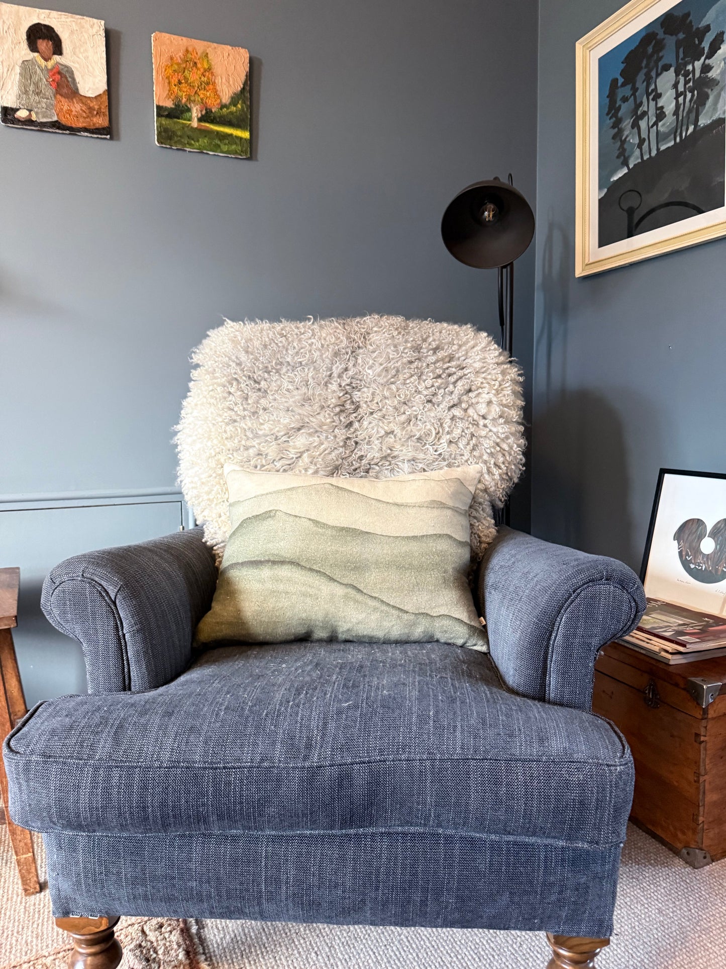 
                  
                    Gotland Sheepskin Rug, White/Light Grey, Long Wool
                  
                