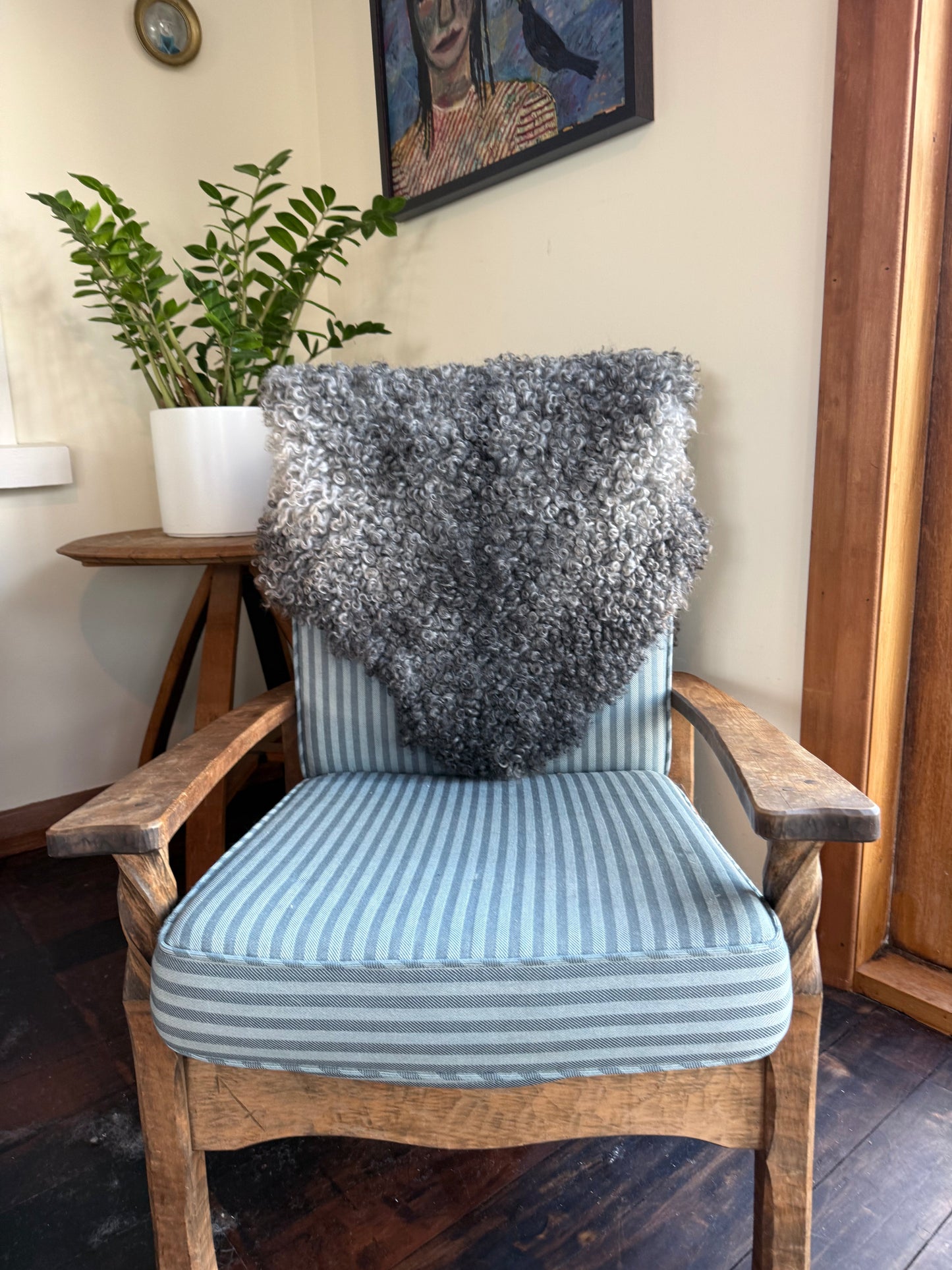 Gotland Sheepskin Rug, Mid Grey, Short Wool