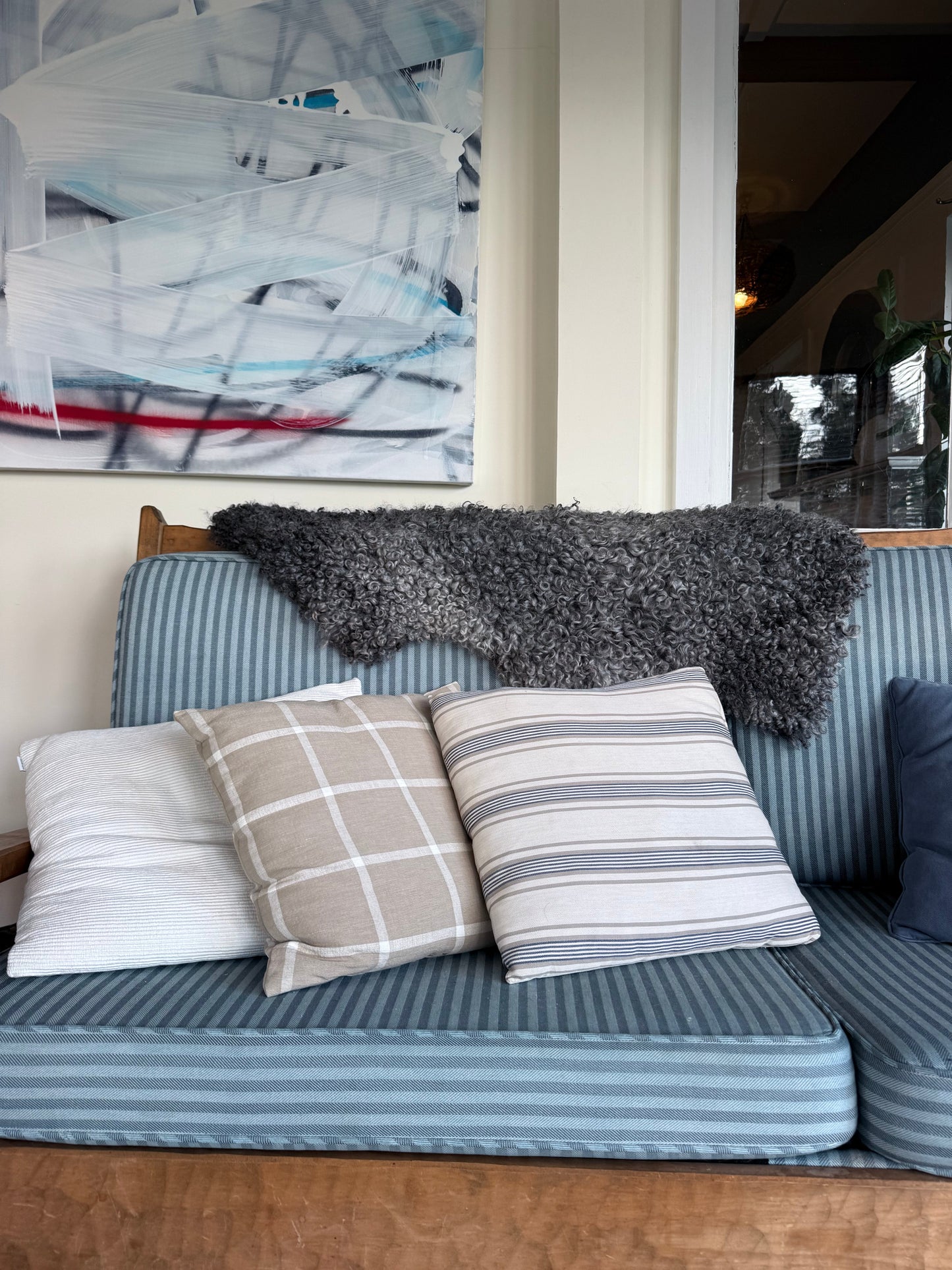 Gotland Sheepskin Rug, Mid Grey, Short Wool