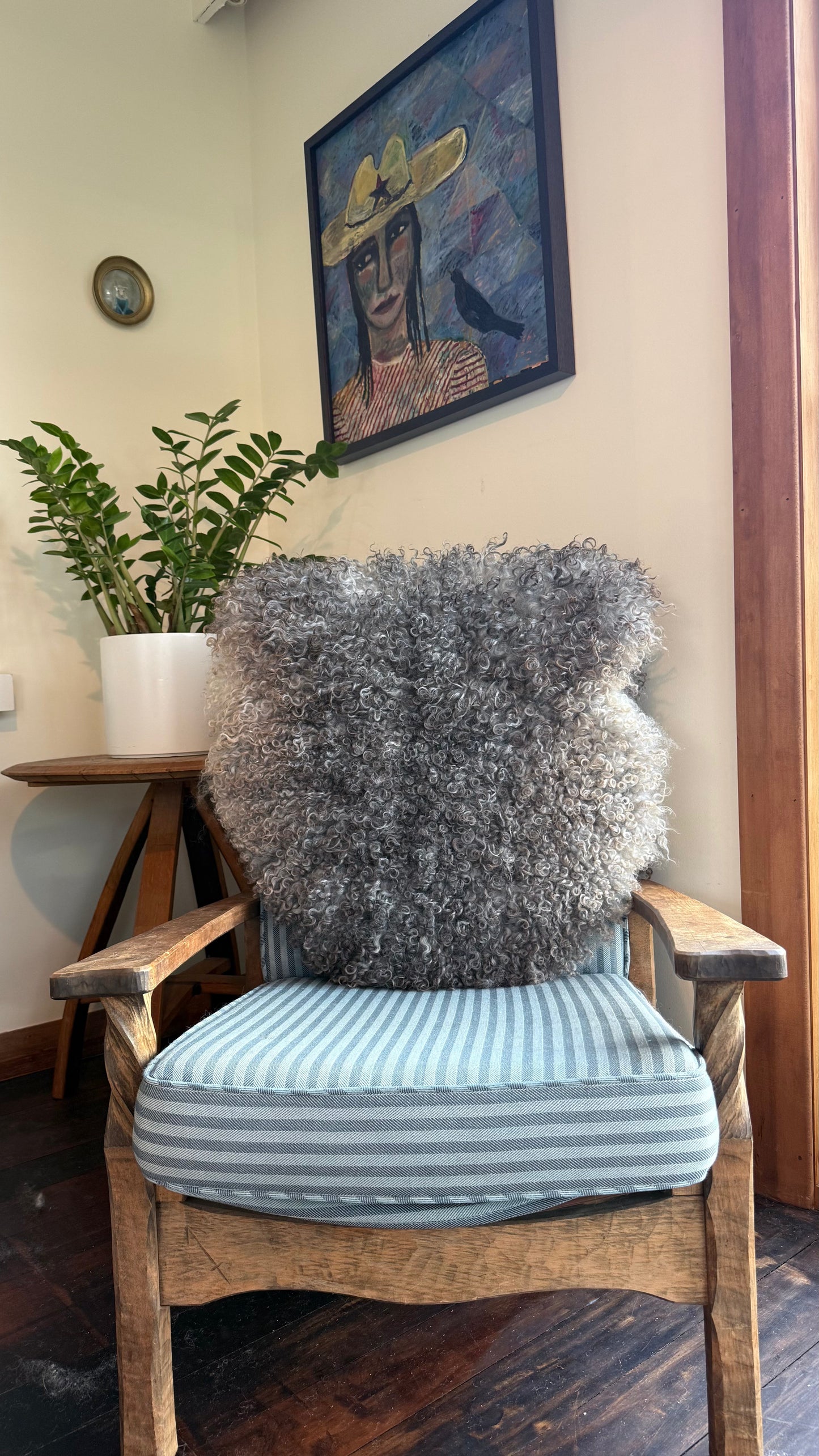 Gotland Sheepskin Rug, Light/Mid Grey, Long Wool