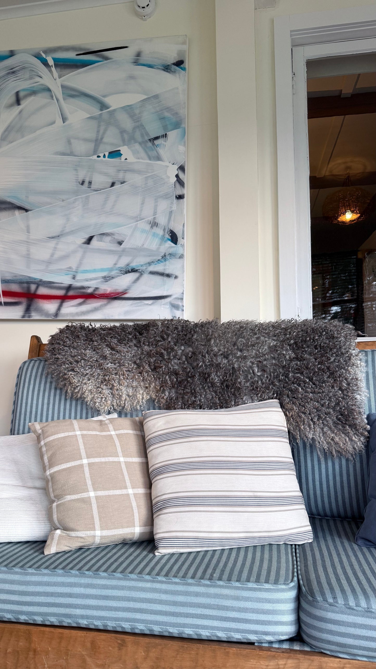 Gotland Sheepskin Rug, Light/Mid Grey, Long Wool