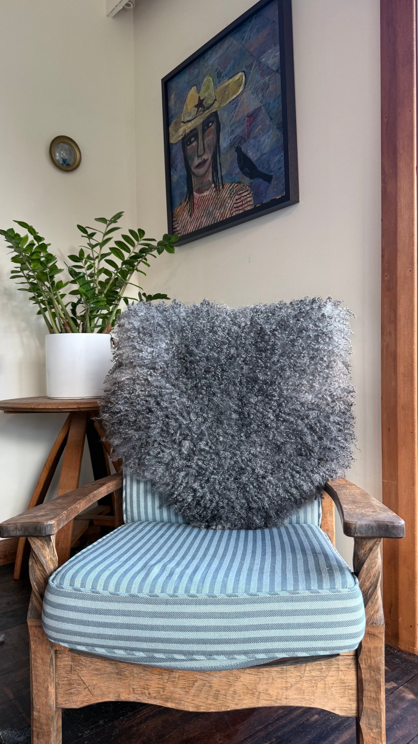 Gotland Sheepskin Rug, Mid/Dark Grey, Long Wool