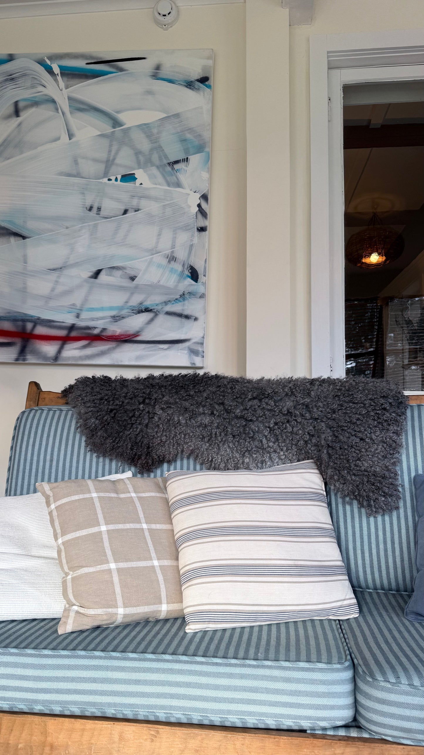Gotland Sheepskin Rug, Mid/Dark Grey, Long Wool