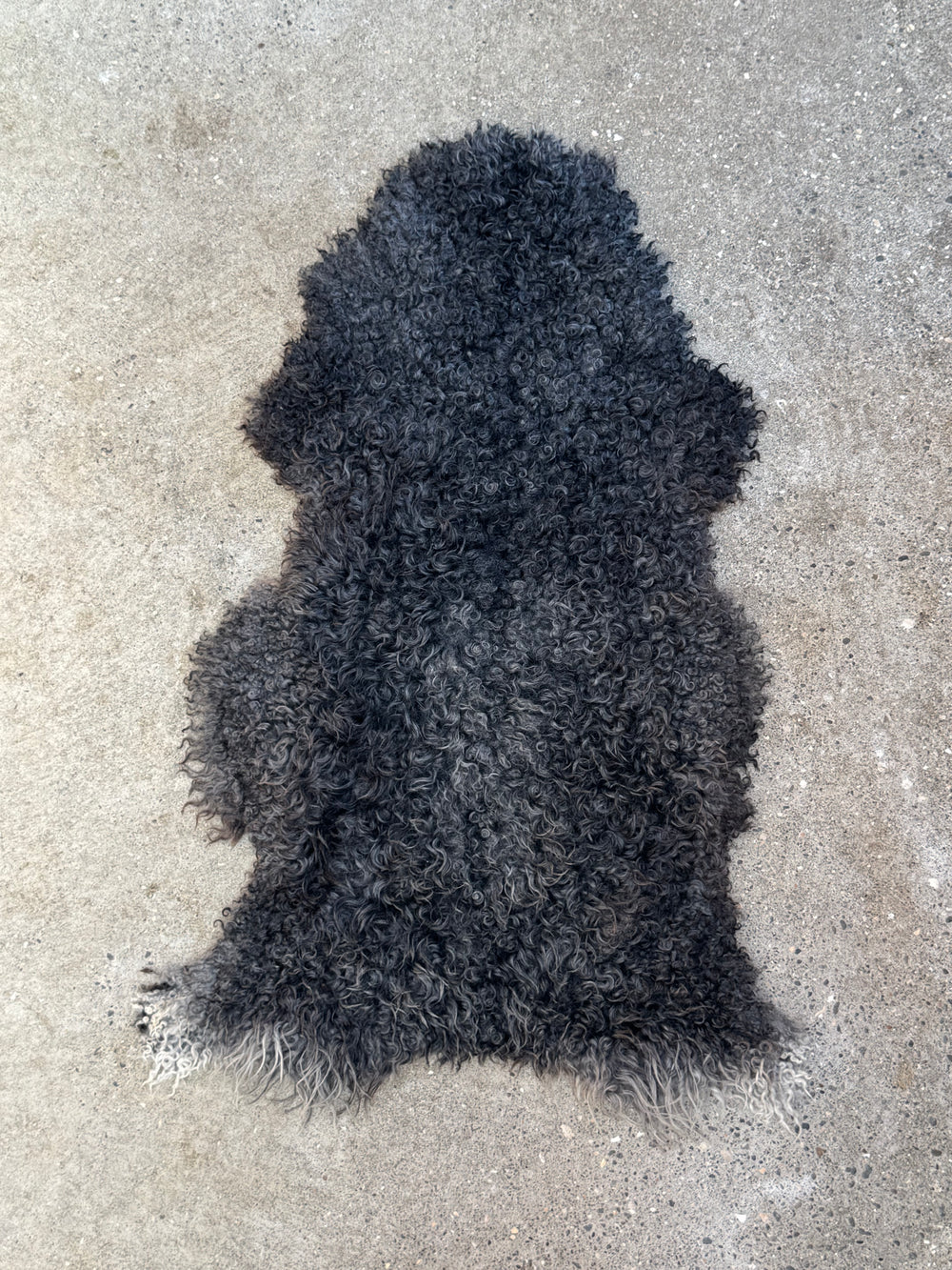 Gotland Sheepskin Rug Steel Grey